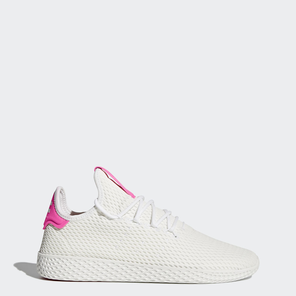 Adidas Pharrell Williams Tennis Hu - Originals γυναικεια - Ασπρα/Ασπρα/Ροζ,Μέγεθος: EU 36 – 54 2/3 (